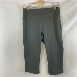 Lululemon squad goals crop leggings dark olive